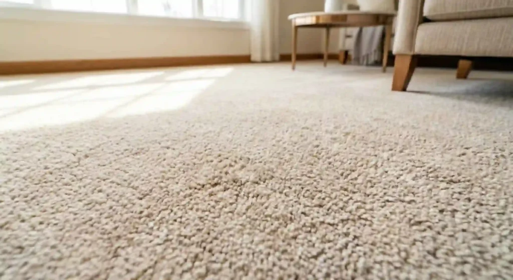 clean, refreshed living room carpet